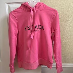 Escada Sport Pink Hoodie sweatshirt, sz S